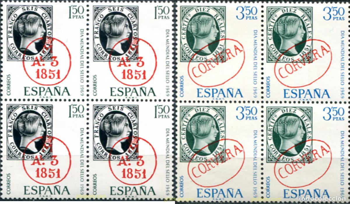 Sellos: 323898 MNH ESPA&Ntilde;A 1969 DIA MUNDIAL DEL SELLO