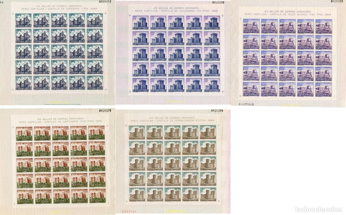 Sellos: 249723 MNH ESPA&Ntilde;A 1969 CASTILLOS ESPA&Ntilde;OLES