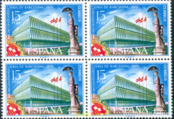 Stamps: 323905 MNH ESPA&Ntilde;A 1970 50 ANIVERSARIO DE LA FERIA DE MUESTRAS DE BARCELONA