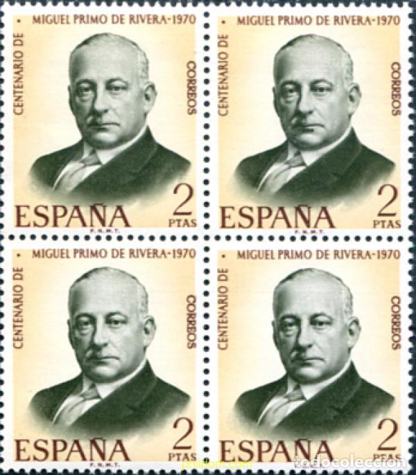 Stamps: 323904 MNH ESPA&Ntilde;A 1970 CENTENARIO DEL NACIMIENTO DE MIGUEL PRIMO DE RIVERA
