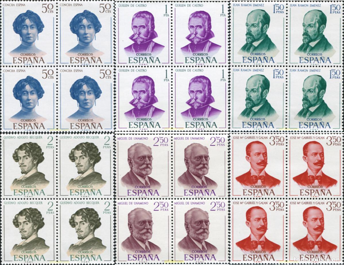 Selos: 324411 MNH ESPA&Ntilde;A 1970 LITERATOS ESPA&Ntilde;OLES