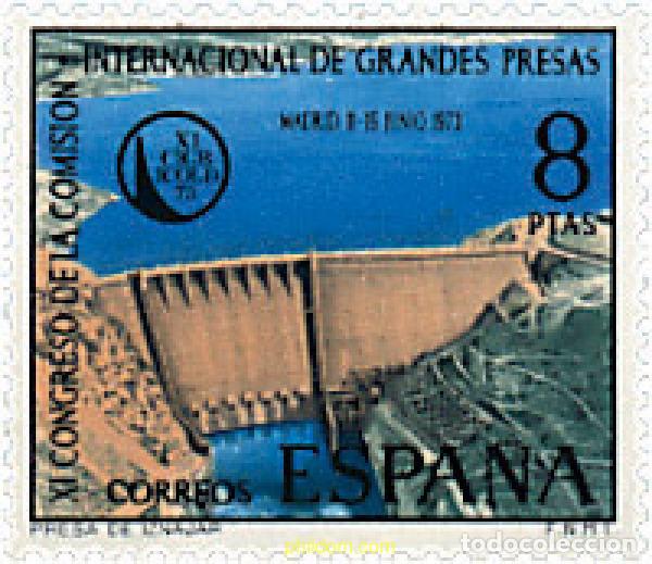 Sellos: 84864 MNH ESPA&Ntilde;A 1973 11 CONGRESO DE LA COMISION INTERNACIONAL DE GRANDES PRESAS