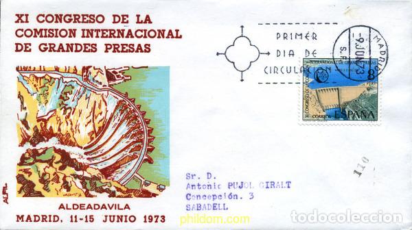 Sellos: 274746 MNH ESPA&Ntilde;A 1973 11 CONGRESO DE LA COMISION INTERNACIONAL DE GRANDES PRESAS