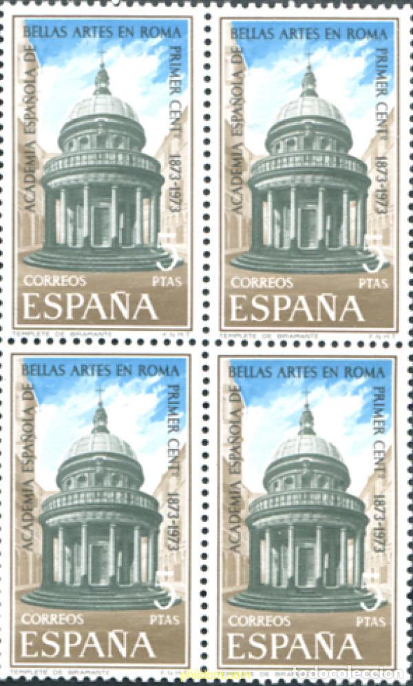 Sellos: 324018 MNH ESPA&Ntilde;A 1974 CENTENARIO DE LA ACADEMIA ESPA&Ntilde;OLA DE BELLAS ARTES EN ROMA