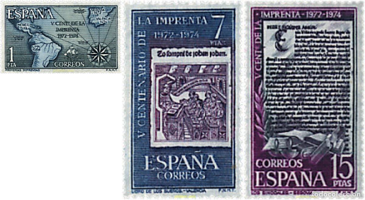 Sellos: 84875 MNH ESPA&Ntilde;A 1973 5 CENTENARIO DE LA IMPRENTA EN ESPA&Ntilde;A