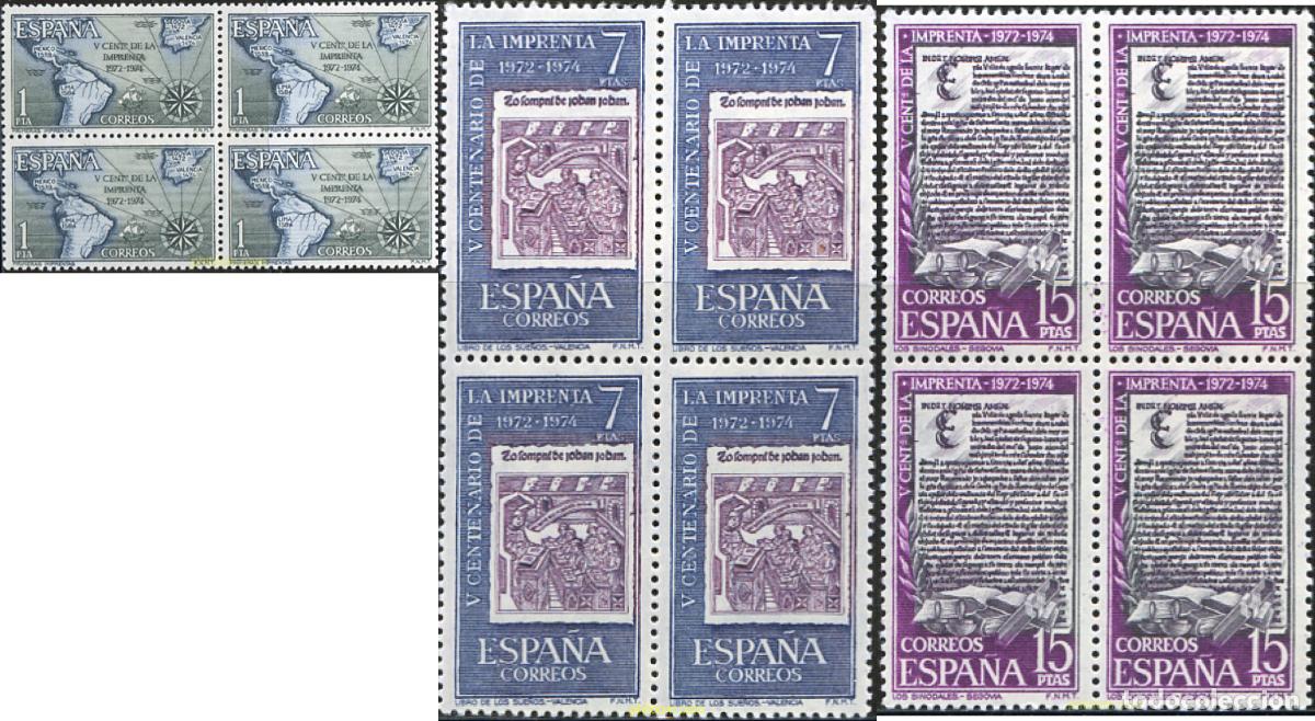 Sellos: 235838 MNH ESPA&Ntilde;A 1973 5 CENTENARIO DE LA IMPRENTA EN ESPA&Ntilde;A