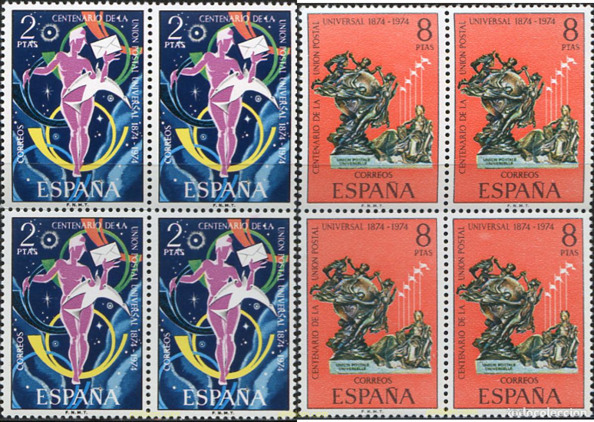 Sellos: 235849 MNH ESPA&Ntilde;A 1974 CENTENARIO DE LA UNION POSTAL UNIVERSAL
