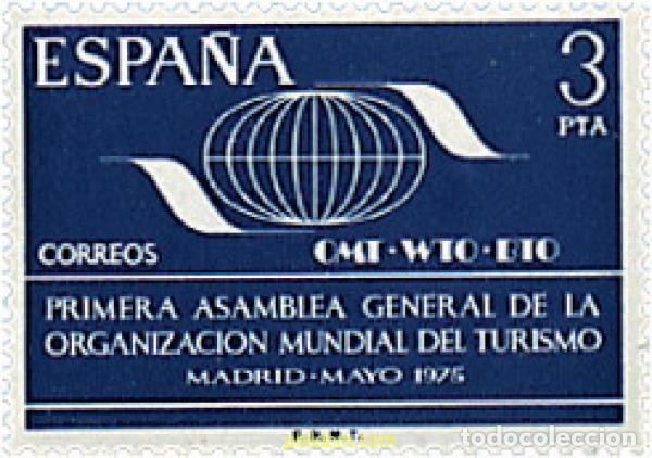 Sellos: 130943 MNH ESPA&Ntilde;A 1975 PRIMERA ASAMBLEA CONSTITUYENTE DE LA ORGANIZACION MUNDIAL DE TURISMO
