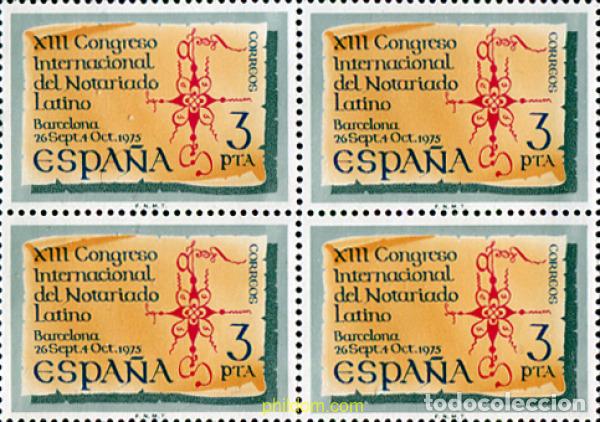 Sellos: 326519 MNH ESPA&Ntilde;A 1975 XIII CONGRESO DEL NOTARIADO LATINO