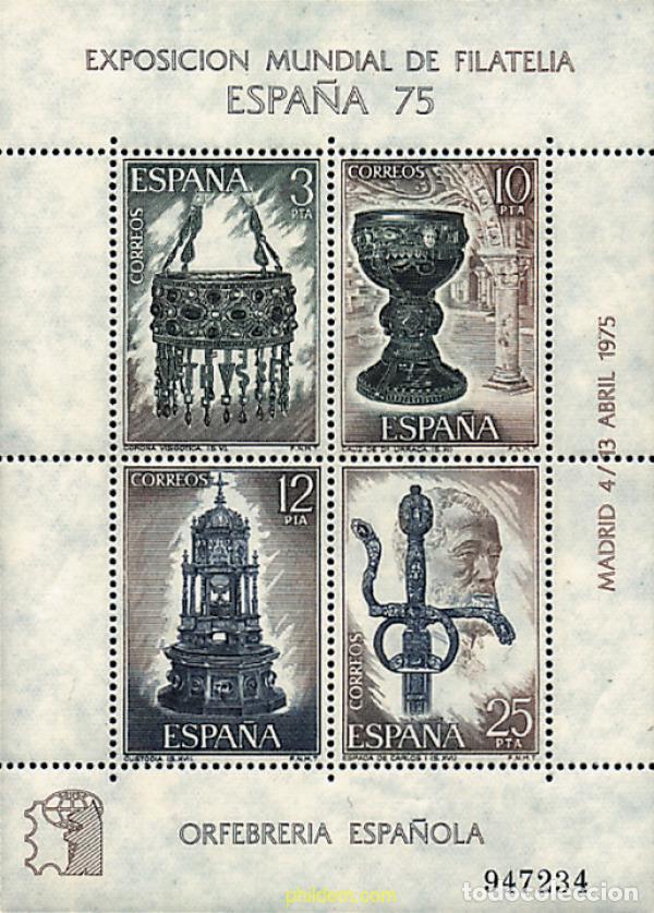 Sellos: 326480 MNH ESPA&Ntilde;A 1975 ESPA&Ntilde;A 75. EXPOSICION FILATELICA INTERNACIONAL