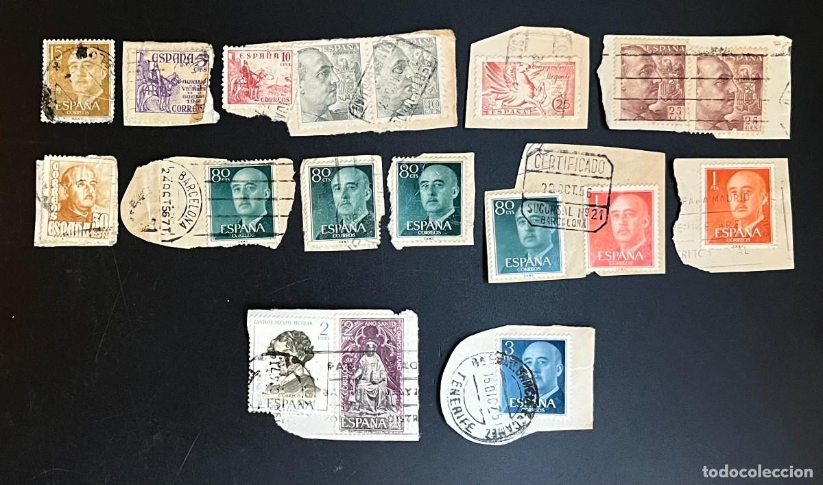 Sellos: LOTE 18 SELLOS USADOS ESPA&Ntilde;A FRANCO VARIADOS DIFERENTES A&Ntilde;OS