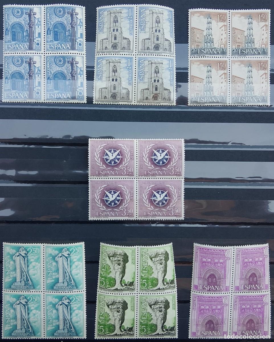 Timbres: Sellos en bloque de 4. Edifil 1802/08. Turismo (IV Serie). 1967.