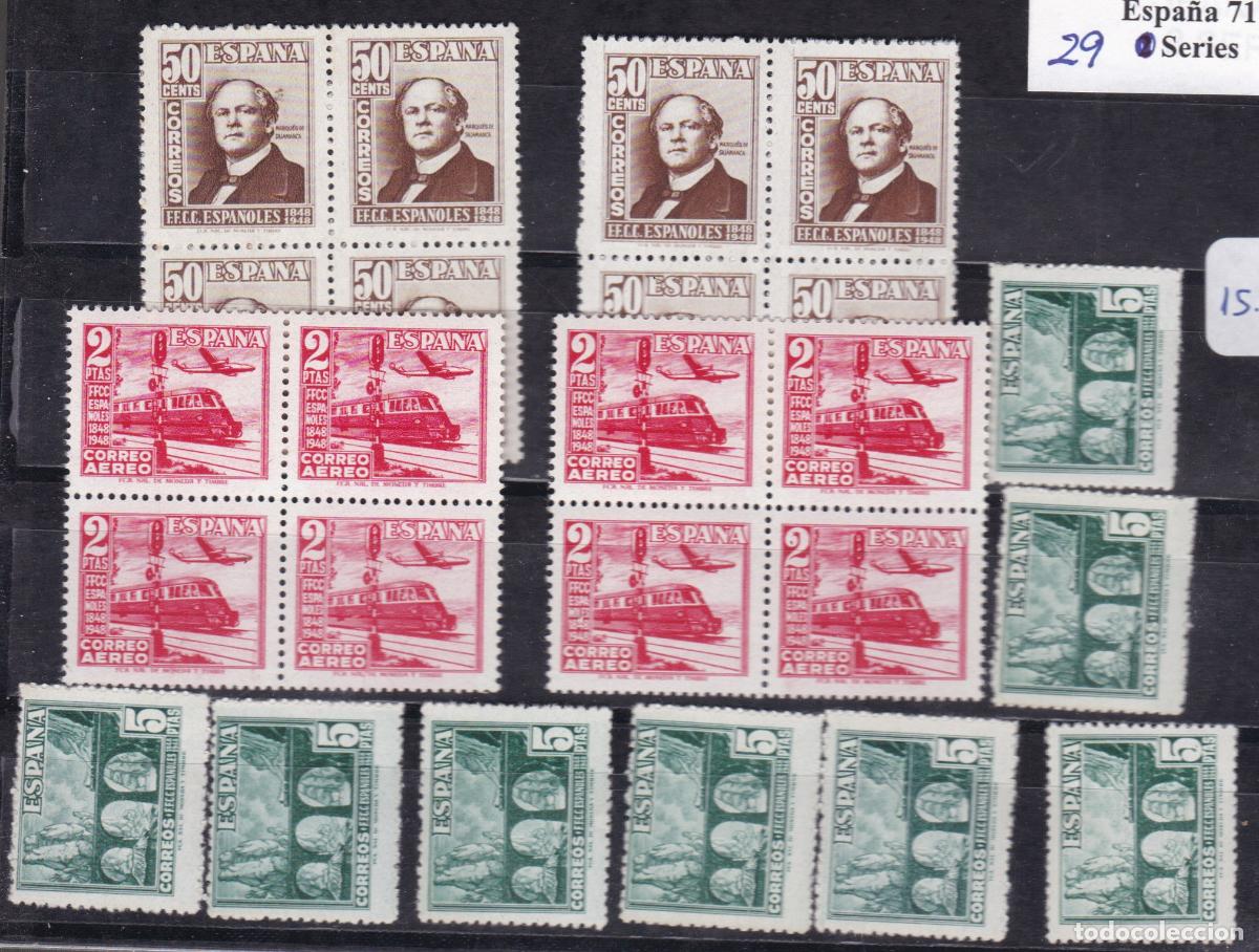 Sellos: FC4-8-FERROCARRILES Edifil 1037/39 x 8 SERIES **Sin Fijasellos .100 euros
