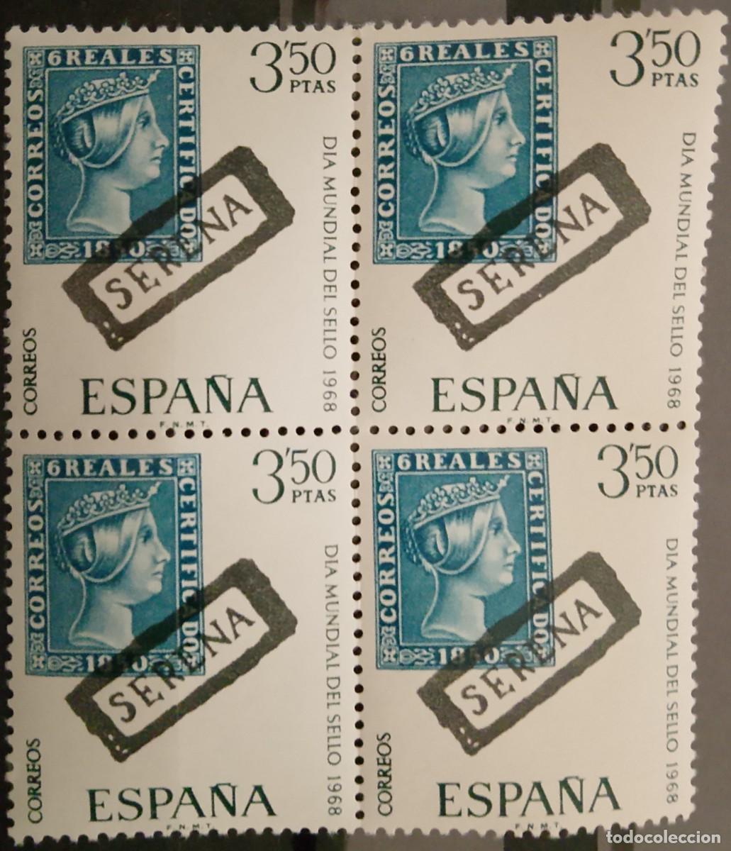 Sellos: Sellos en bloque de 4. Edifil 1869/70. . 1968. - Foto 3