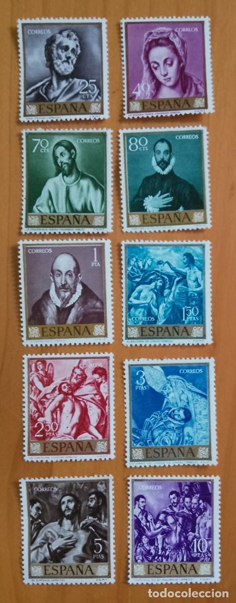 Sellos: SERIE - EDIFIL 1330 A 1339 - A&Ntilde;O 1961 - EL GRECO. DIA DEL SELLO.