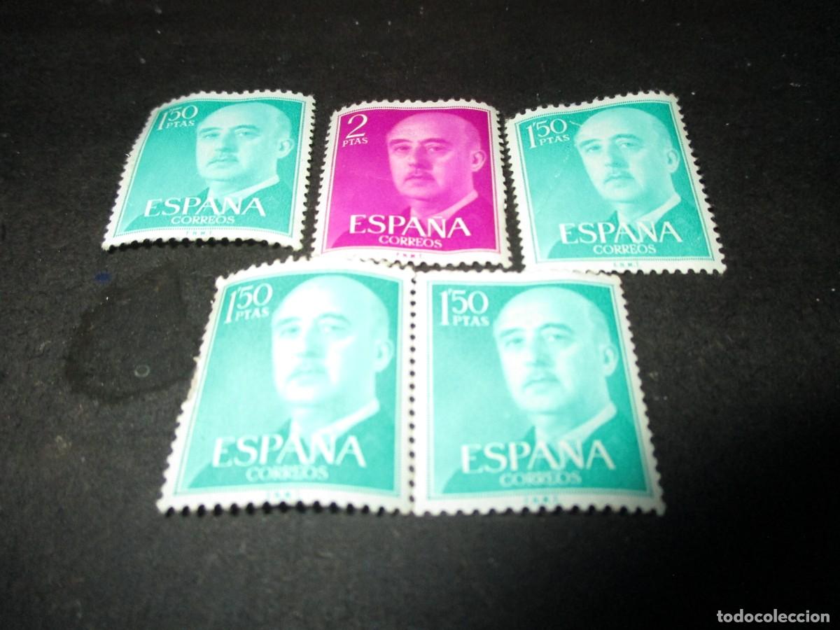 Sellos: 785- Lote 5 Sellos Espa&ntilde;a - General Franco - Nuevos Sin Fijacharnela (Goma Intacta)