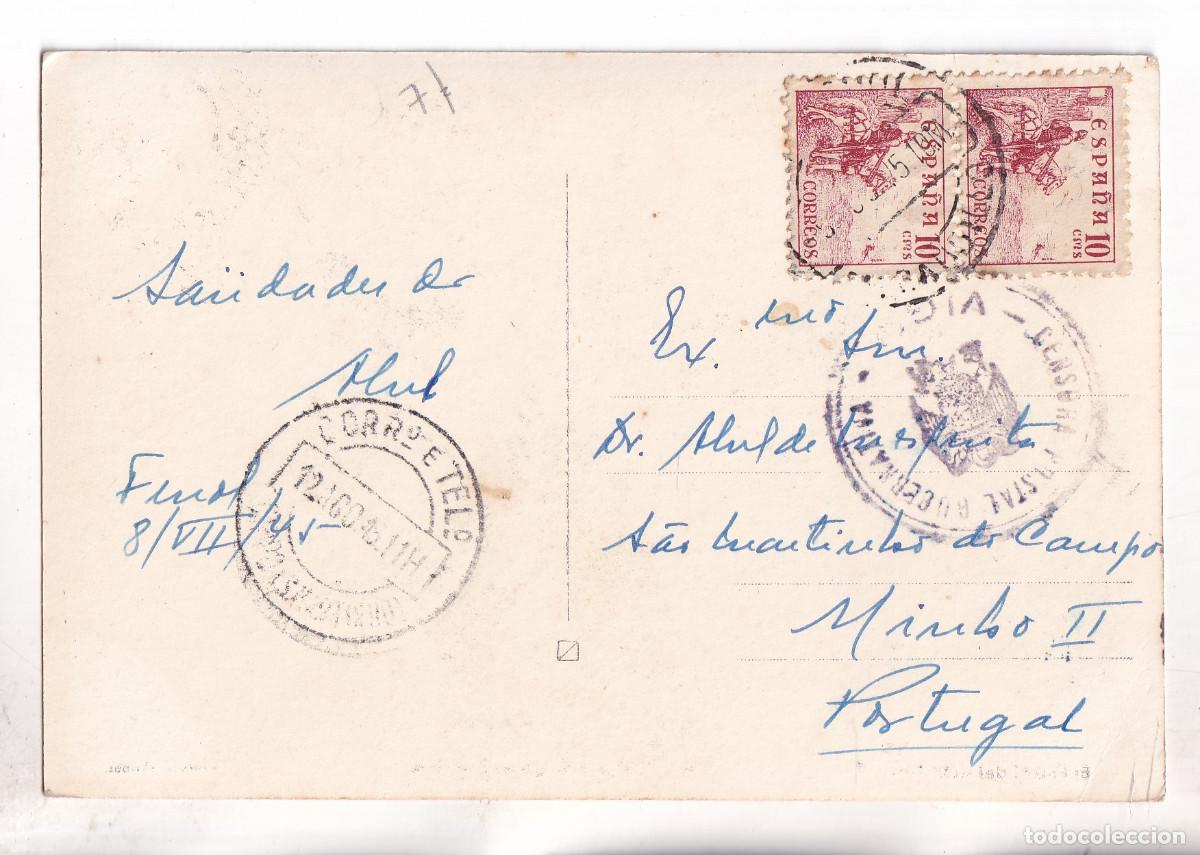Sellos: POSTAL. FERROL. CORU&Ntilde;A. 1945. A PORTUGAL. CENSURA MILITAR DE VIGO. GALICIA