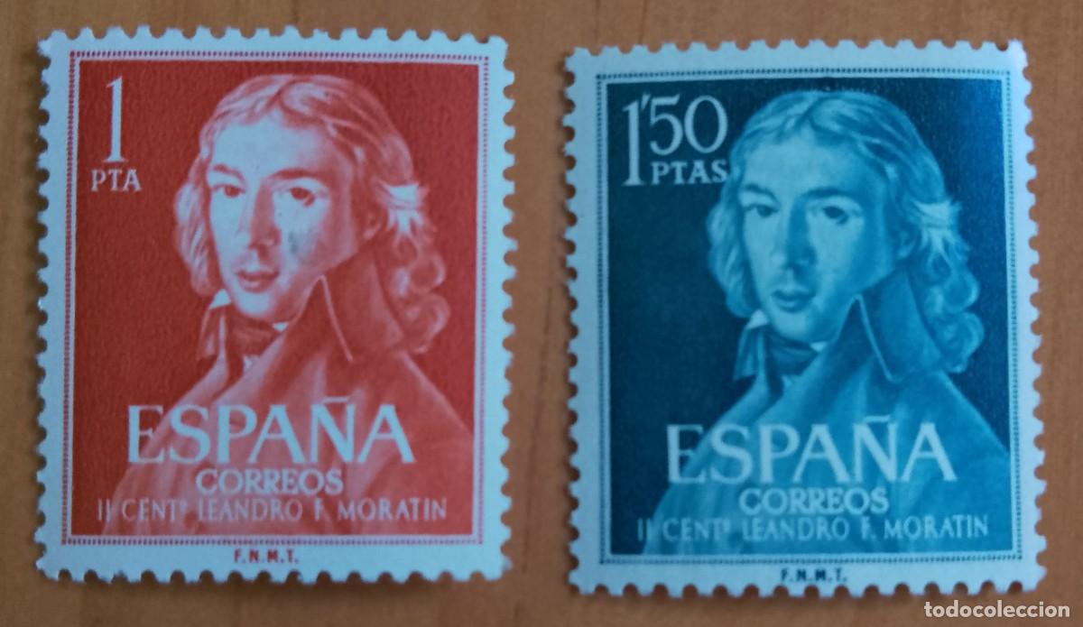 Sellos: SERIE - EDIFIL 1328 Y 1329 - A&Ntilde;O 1961 -.II CENTENARIO DEL NACIMIENTO DE LEANDRO FERNANDEZ MORATIN