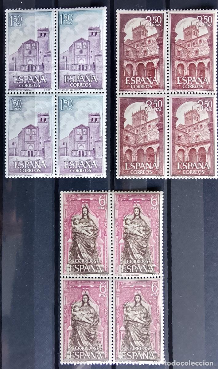 Stamps: Sellos en bloque de 4. Edifil 1894/96. Monasterio de Santa Mar&iacute;a del Parral. 1968.