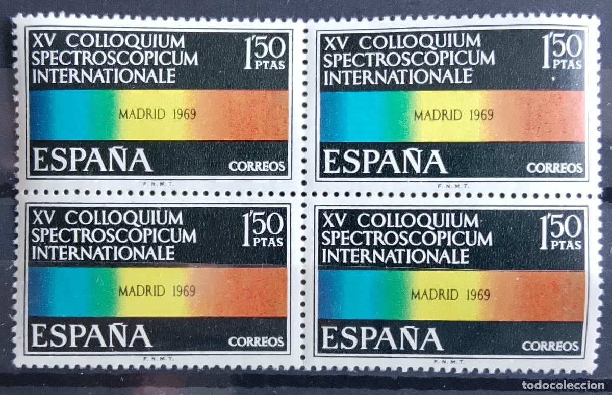 Briefmarken: Sellos en bloque de 4. Edifil 1924. XV Colloquium Spectros-Copicum Internacionale en Madrid. 1969.