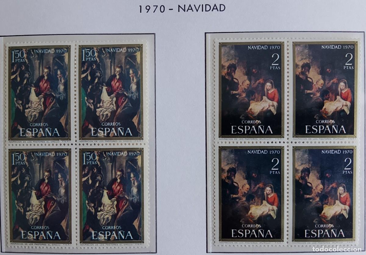 Stamps: Sellos en bloque de 4. Edifil 2002/03. Navidad (XIII serie). 1970.