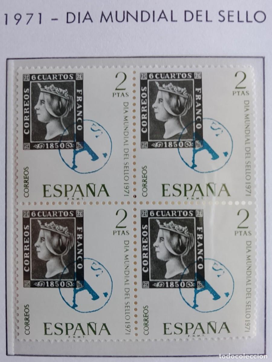 Francobolli: Sellos en bloque de 4. Edifil 2033. D&iacute;a Mundial del Sello. 1971.