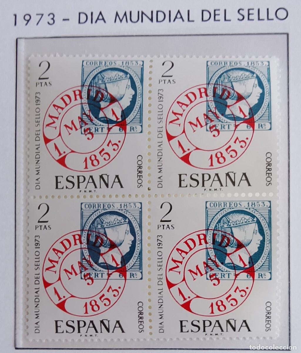 Selos: Sellos en bloque de 4. Edifil 2127. D&iacute;a Mundial del Sello. 1973.