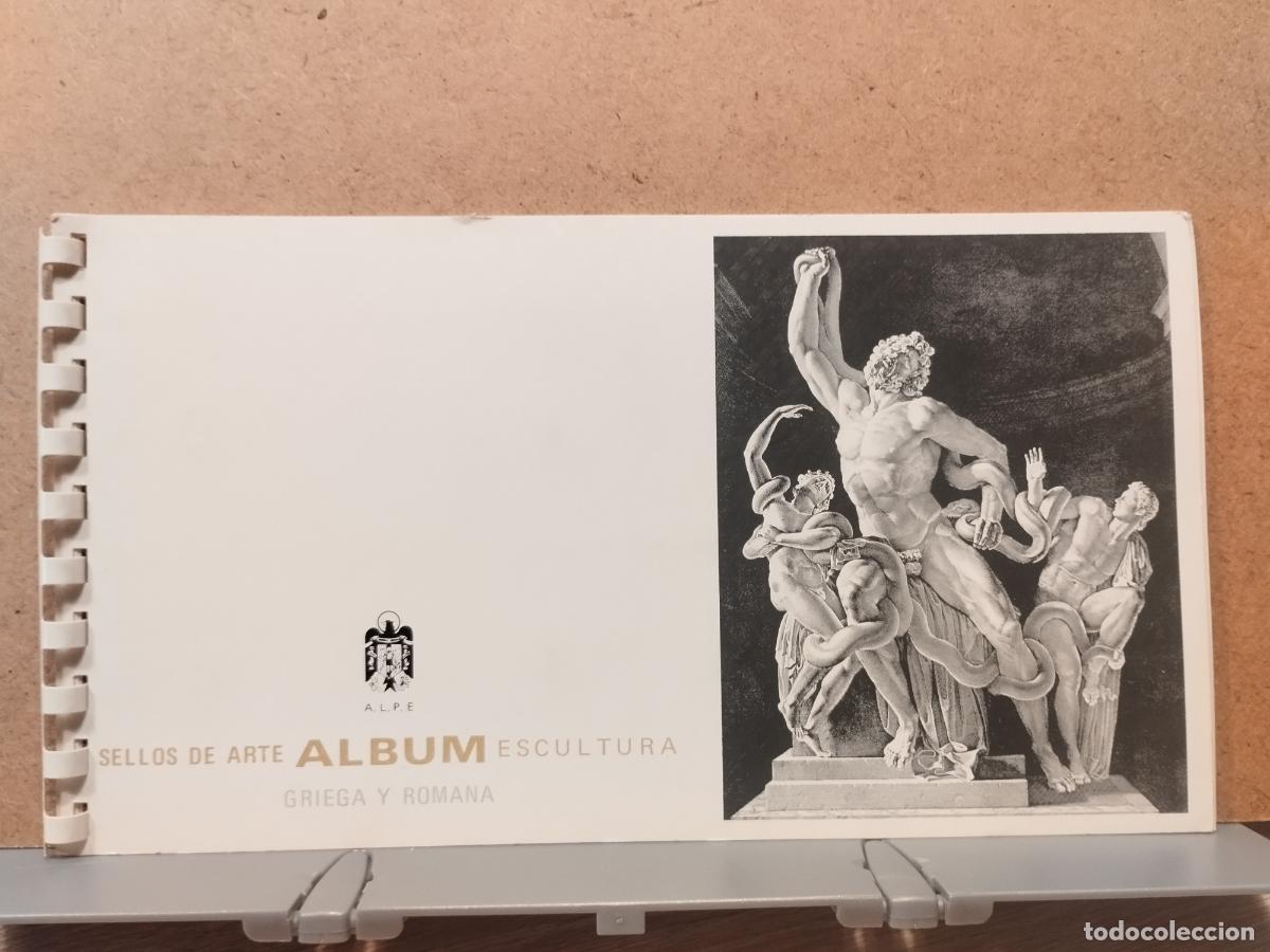 Timbres: DAR. 3 ALBUMES IGUALES. VI&Ntilde;ETAS ARTE ESCULTURA GRIEGA-ROMANA. ASOCIACION ALPE. FOTOS, DESCRIPCION