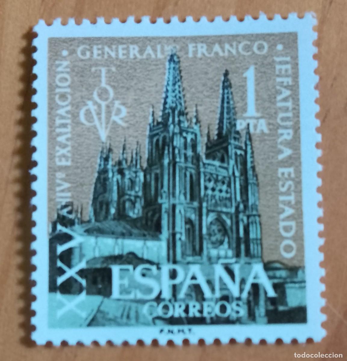 Sellos: SERIE - EDIFIL 1373 - A&Ntilde;O 1961 - XXV ANIVERSARIO DE LA EXALTACI&Oacute;N DEL GENERAL FRANCO A LA JEFATURA