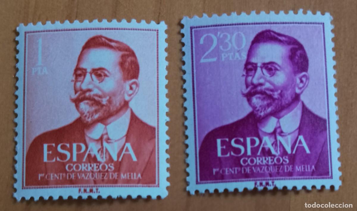 Sellos: SERIE - EDIFIL 1352 - A&Ntilde;O 1961 - 1ER CENTENARIO DE VAZQUEZ DE MELLA