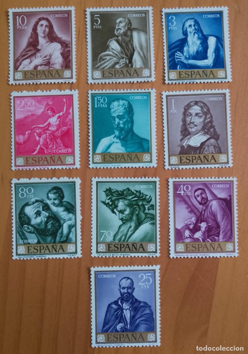 Sellos: SERIE - EDIFIL 1498 A 1507 - A&Ntilde;O 1963 - PINTURA, JOSE RIBERA, EL ESPA&Ntilde;OLETO