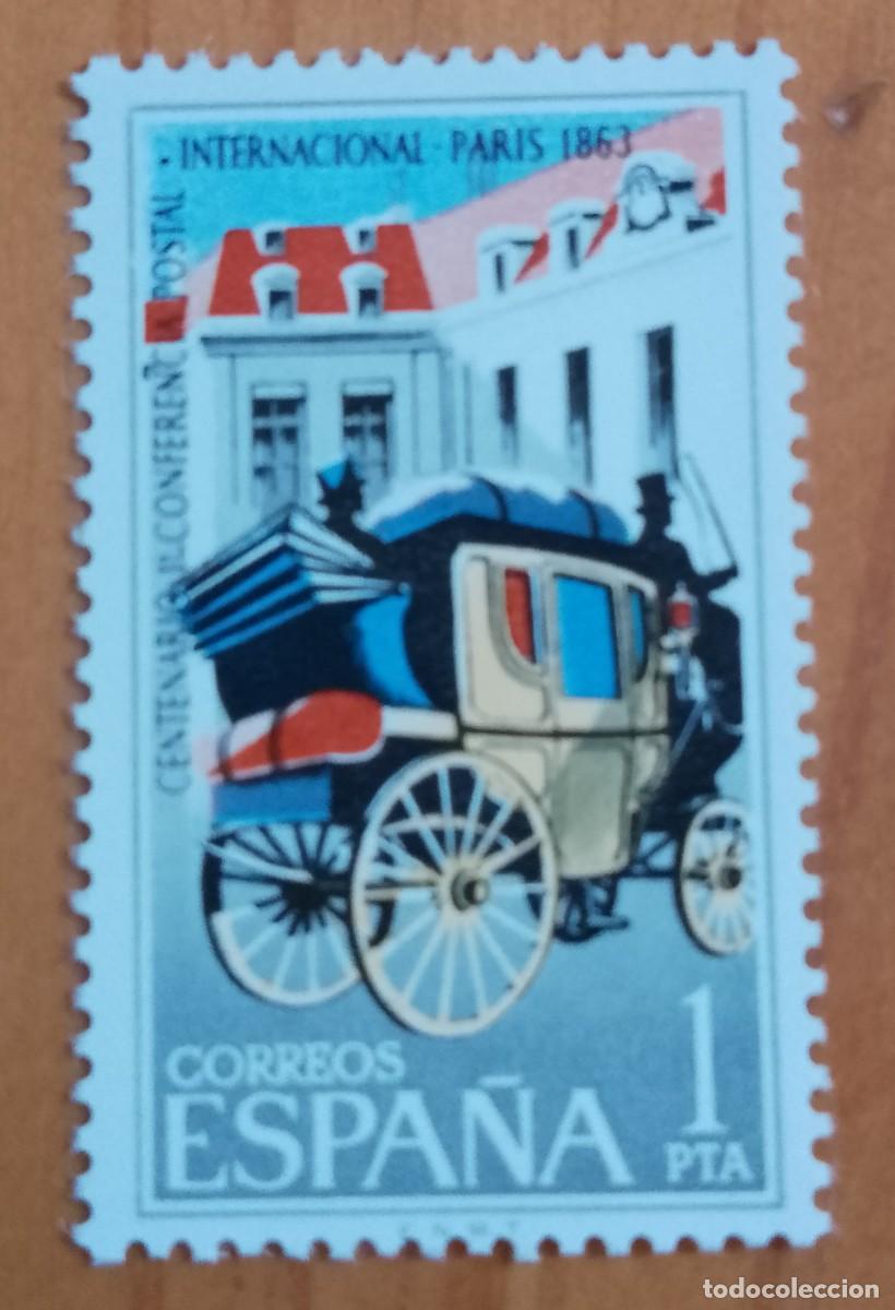 Sellos: SERIE - EDIFIL 1508 - A&Ntilde;O 1963 - CONFERENCIA POSTAL INTERNACIONAL PARIS, 1863