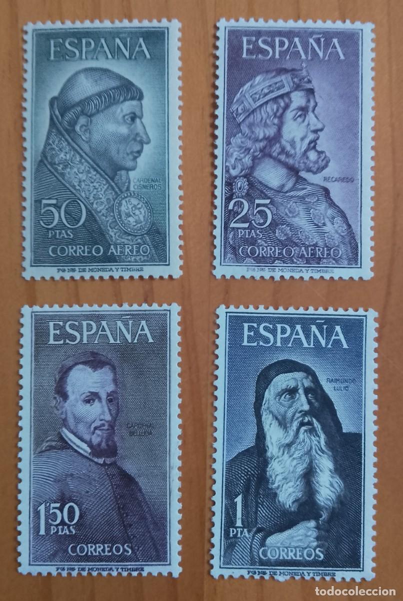 Sellos: SERIE - EDIFIL 1536 A 1539 - A&Ntilde;O 1963 - PERSONAJES ESPA&Ntilde;OLES.