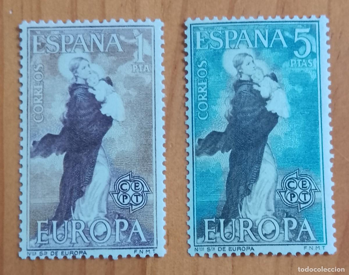Sellos: SERIE - EDIFIL 1519 Y 1520 - A&Ntilde;O 1963 - EUROPA, CEPT - NUESTRA SE&Ntilde;ORA DE EUROPA