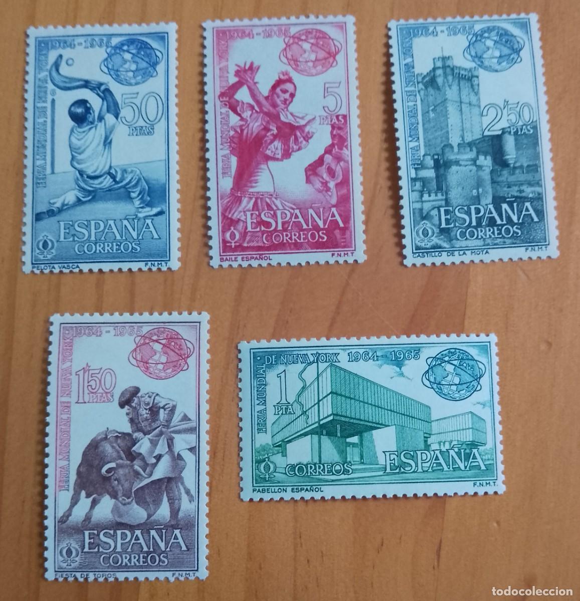 Sellos: SERIE - EDIFIL 1590 Y 1594 - A&Ntilde;O 1964 - FERIA MUNDIAL DE NUEVA YORK 1964.1965