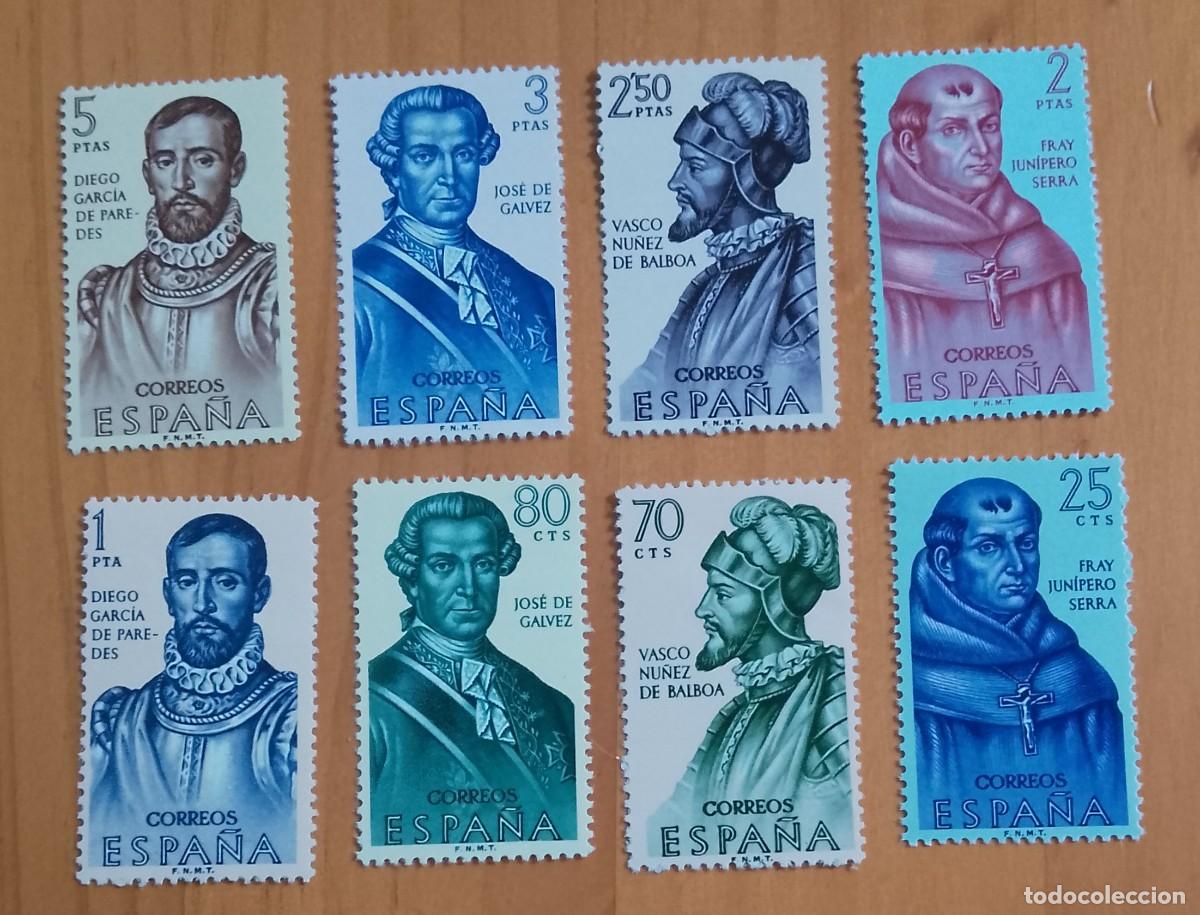 Sellos: SERIE - EDIFIL 1526 A 1533 - A&Ntilde;O 1963 - FORJADORES DE AM&Eacute;RICA