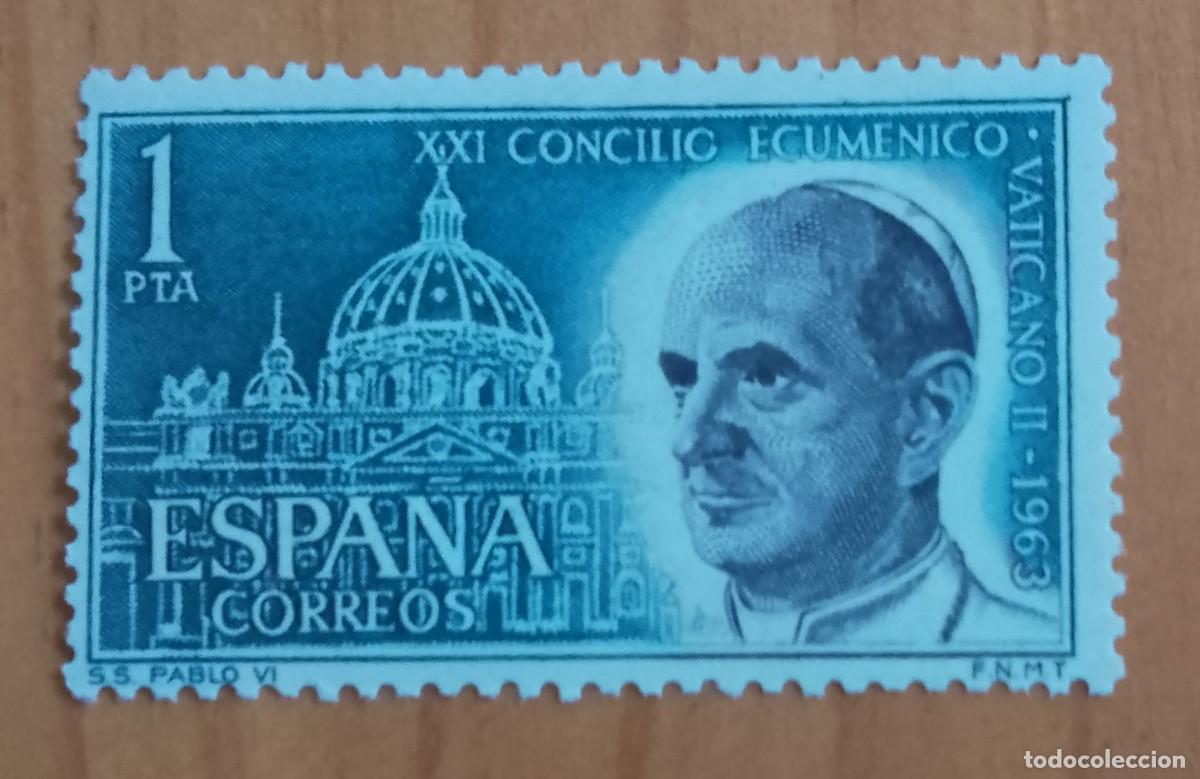 Sellos: SERIE - EDIFIL 1540 - A&Ntilde;O 1963 - CONCILIO ECUM&Eacute;NICO VATICANO II. PABLO VI.