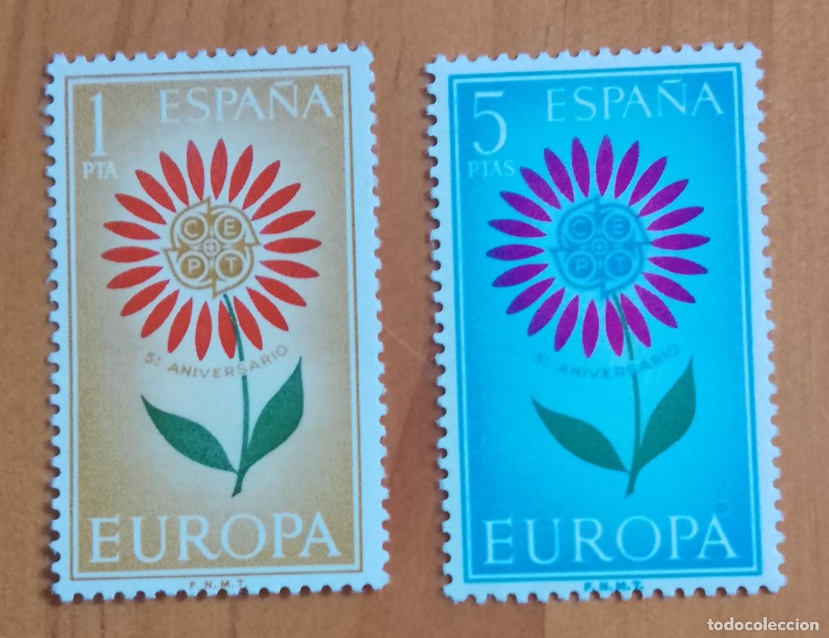 Sellos: SERIE - EDIFIL 1613 Y 1614 - A&Ntilde;O 1964 - EUROPA, V ANIVERSARIO DE LA CEPT