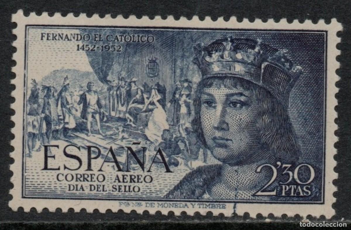 Sellos: SELLO USADO V CENT. FERNANDO EL CATOLICO 2,50 PTS-A&Ntilde;O 1952