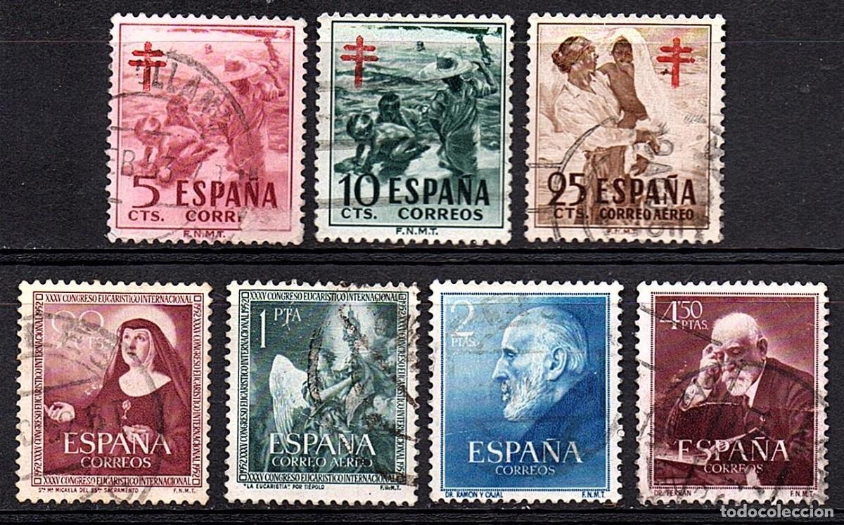 Sellos: VARIAS SERIES COMPLETAS USADAS DE ESPA&Ntilde;A A&Ntilde;O 1.951(1)