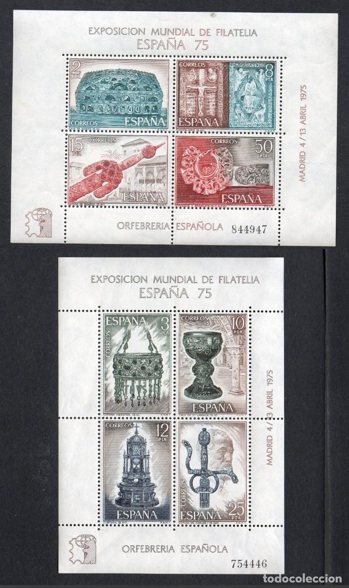 Sellos: HOJAS BLOQUE NUEVAS EXP. MUNDIAL FILATELIA ESPA&Ntilde;A 75