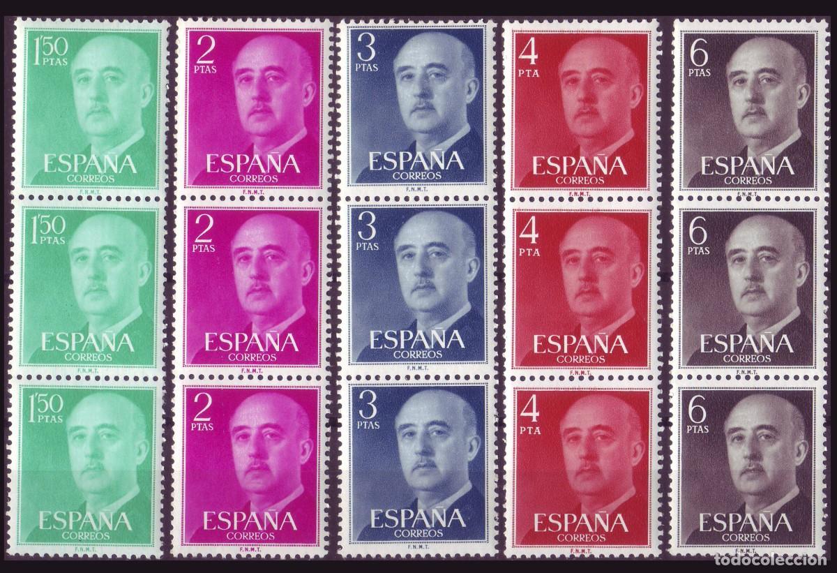 Sellos: 5 Tr&iacute;pticos Espa&ntilde;a, 1955/6 | Franco | Ed: 1155A, 1158A, 1159A, 1161A, 2225A MNH **