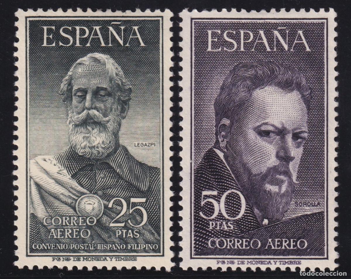 Sellos: ESPA&Ntilde;A LEGAZPI Y SOROLLA * 1124/1125 - A&Ntilde;O 1953 - MH