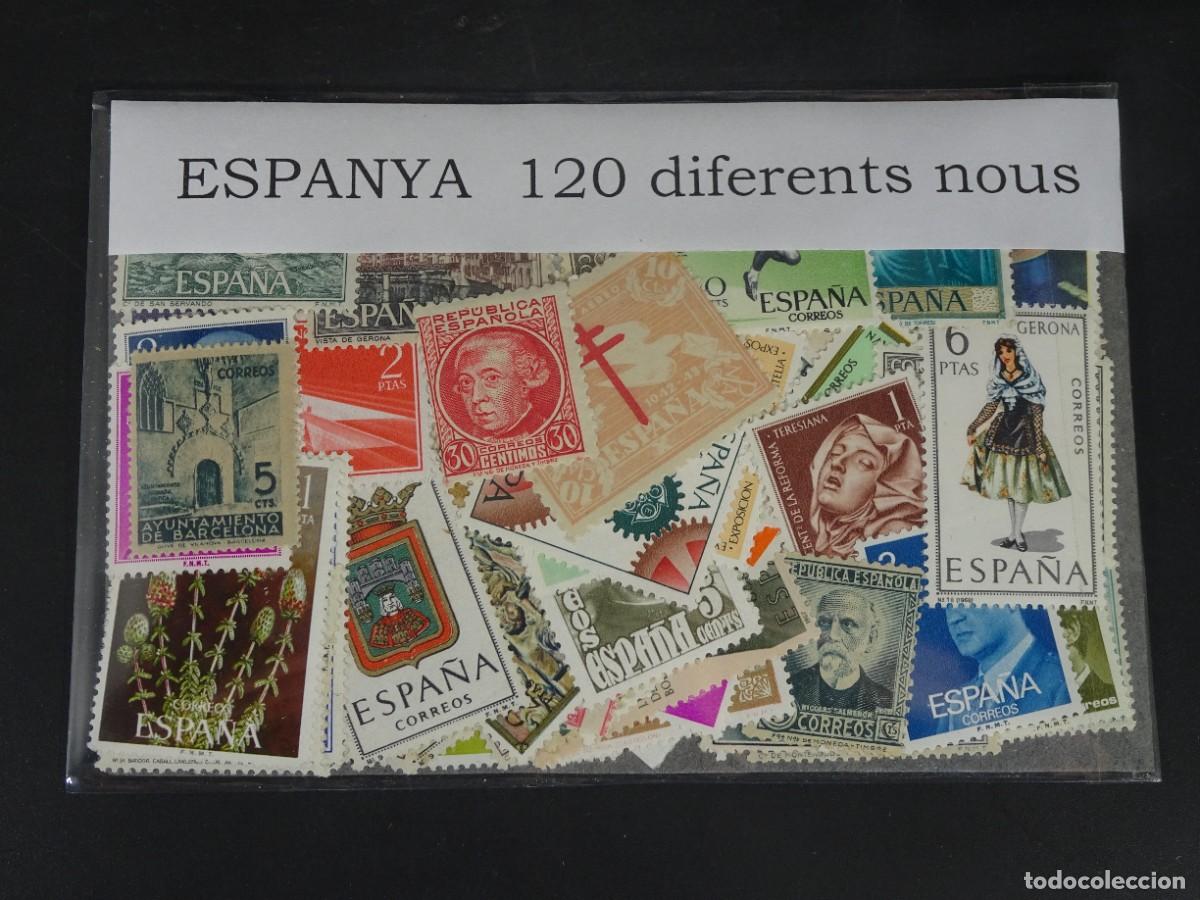 Briefmarken: LOTE SELLOS ESPA&Ntilde;A ,120 NUEVOS, DIFERENTES A&Ntilde;OS, VER FOTOS