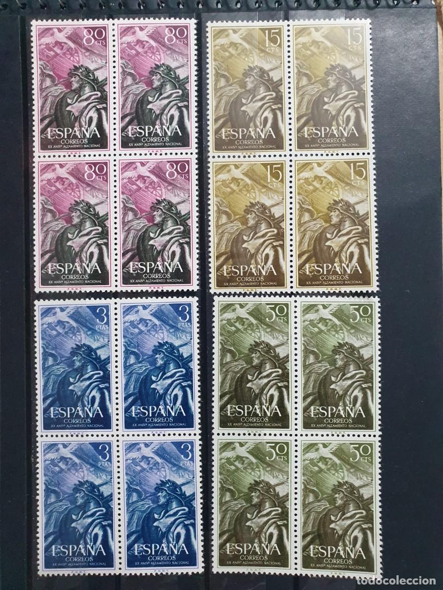 Briefmarken: SERIE COMPLETA EDIFIL 1187 ** A 1190 ** ALZAMIENTO NACIONAL 1956 BLOQUE 4