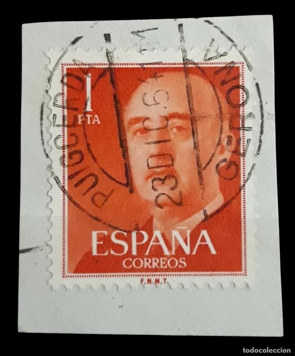 Sellos: FRANCO 1955. FECHADOR PUIGCERD&Aacute; - GERONA. USADO.