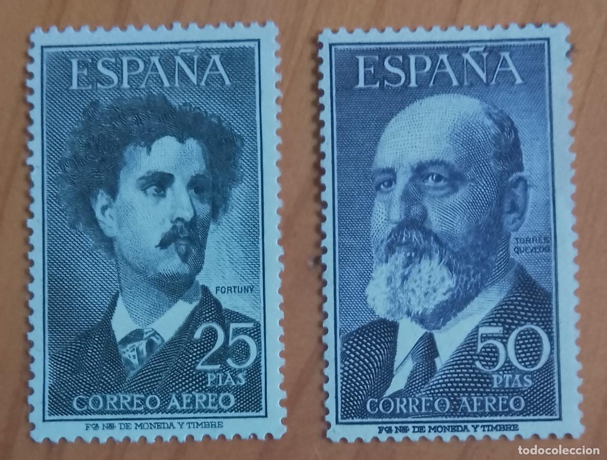 Sellos: SERIE - EDIFIL 1164 Y 1165- A&Ntilde;O 1955-56 - FORTUNY Y TORRES QUEVEDO.