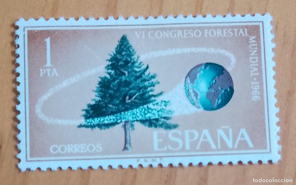 Sellos: SERIE - EDIFIL 1736 - A&Ntilde;O 1966 - VI CONGRESO FORESTAL MUNDIAL
