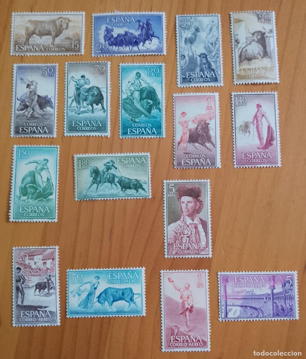 Selos: SERIE - EDIFIL 1254 A 1269 - A&Ntilde;O 1960 - FIESTA NACIONAL. TAUROMAQUIA.