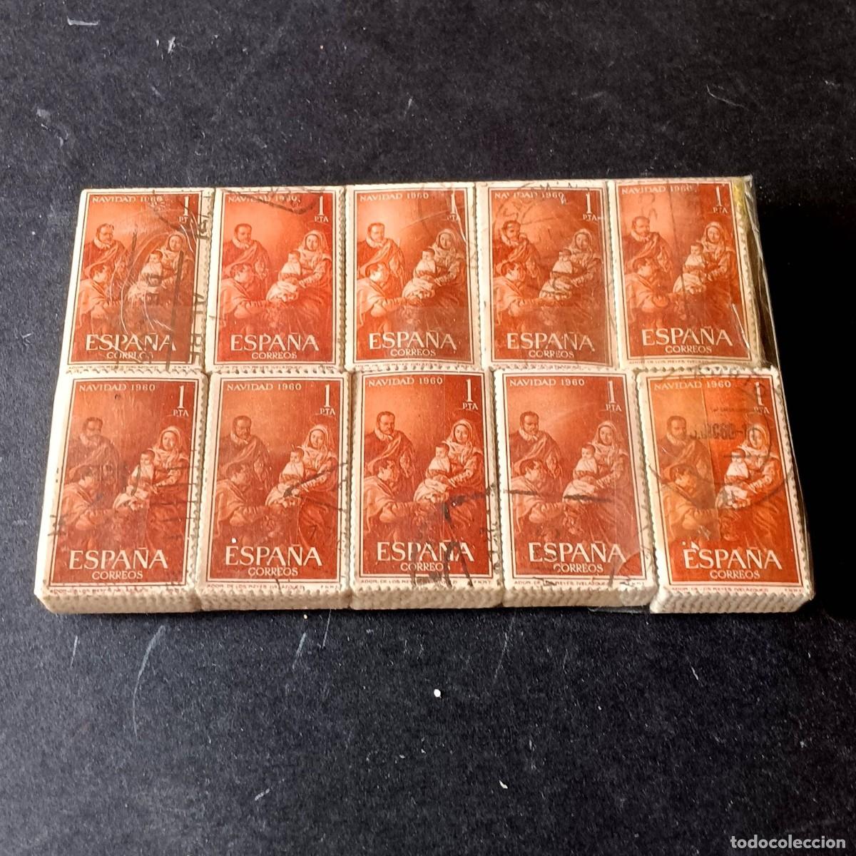 Sellos: Espa&ntilde;a.1960. NAVIDAD 1.000 Matasello. Edifil. 1325 + OBSEQUIO